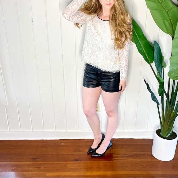 Ella Moss Ivory Lace Long Sleeve Top size S - Picture 14 of 14